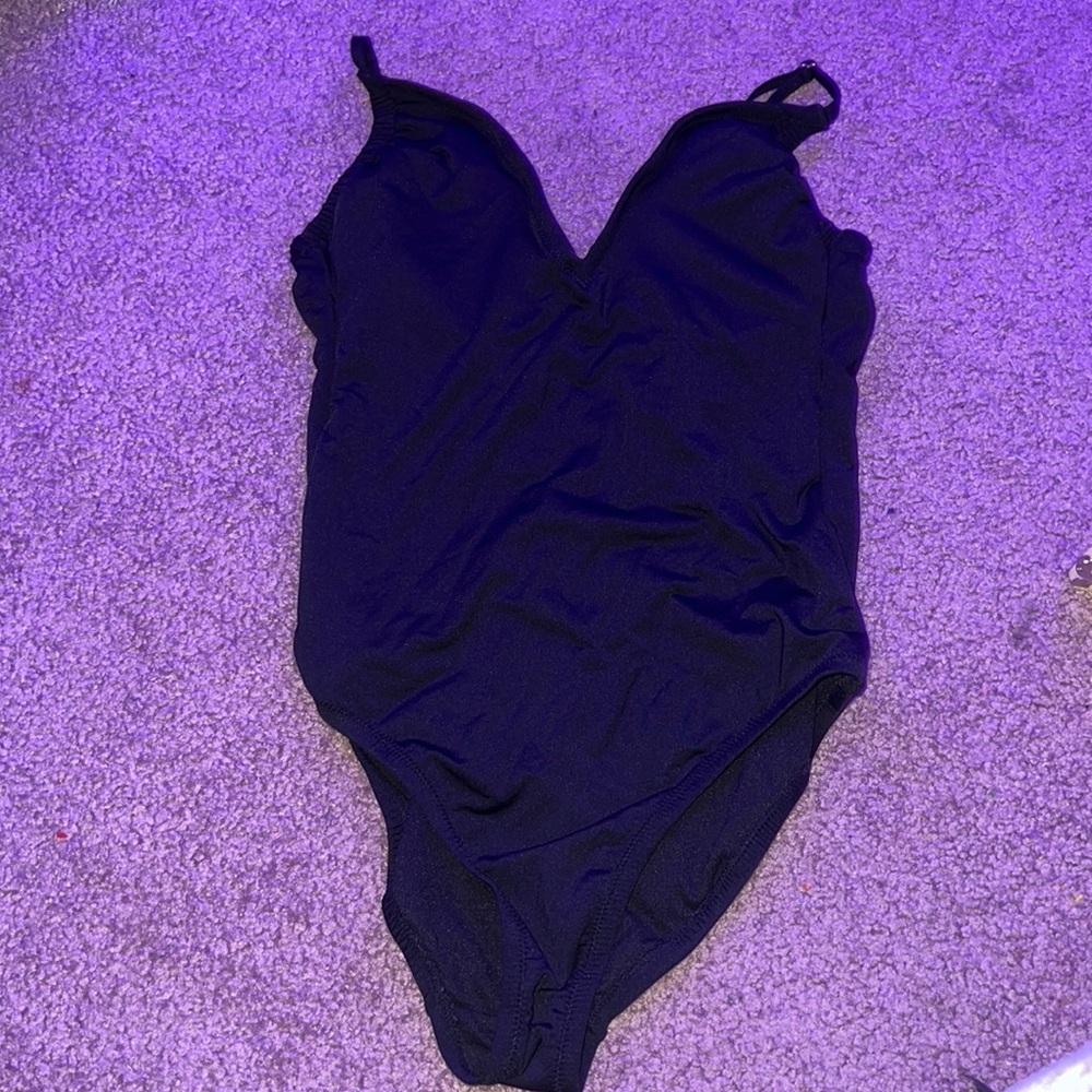 black one peice swimsuit size small brand kona sol.